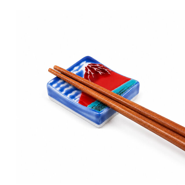 Kutani Akafuji Porcelain Chopstick Rest