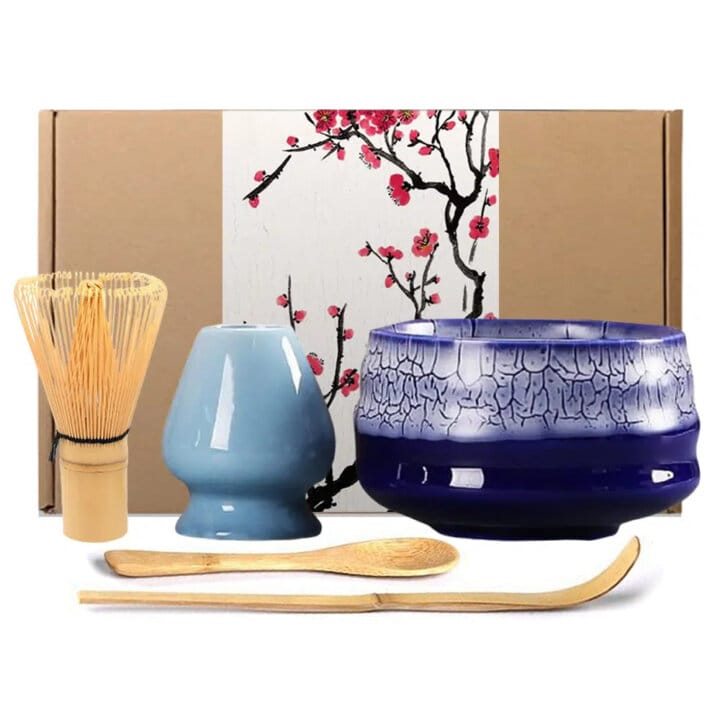Traditional Blue Matcha Tea Set Traditional Blue Matcha Tea Set