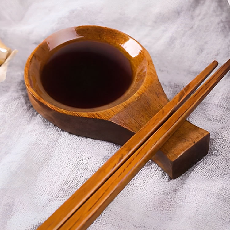 Wooden Chopstick & Sauce Holder