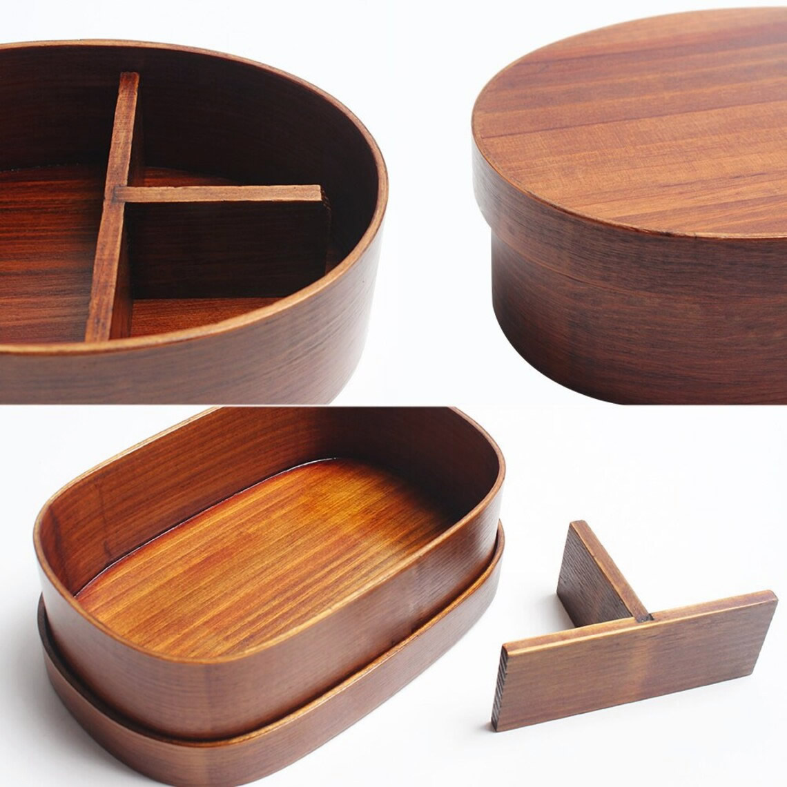 Willow Wood Oval Bento Box Set Details