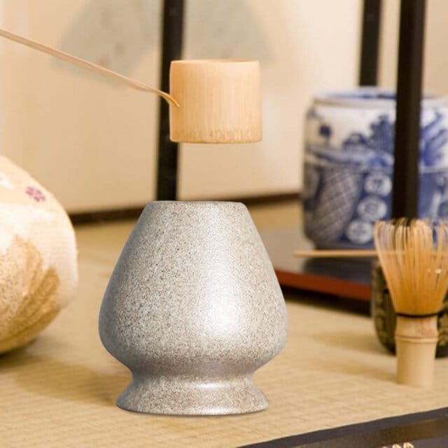 Sandstone Matcha Whisk & Stand Set