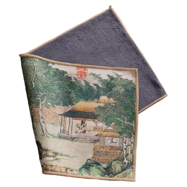 Ukiyo-e Style Tea Ceremony Tea Towel Example