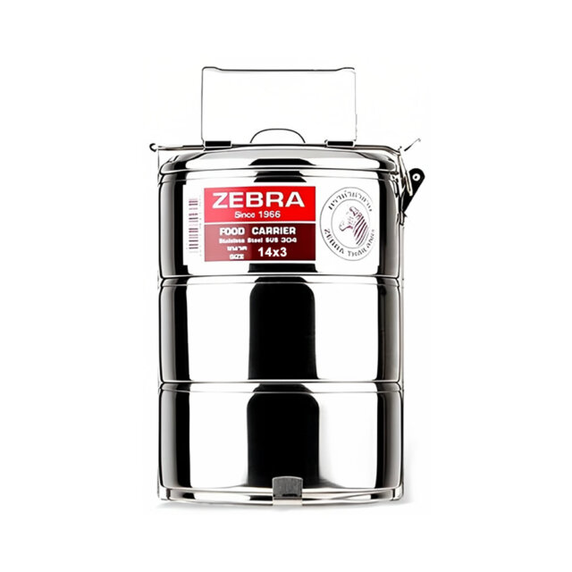 Zebra Stainless Steel 3-Tier Tiffin Lunch Box