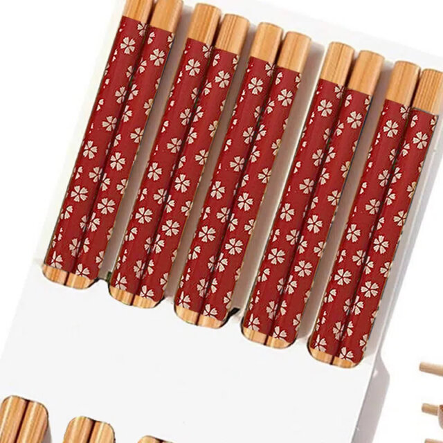 Bamboo Burgundy Chopsticks