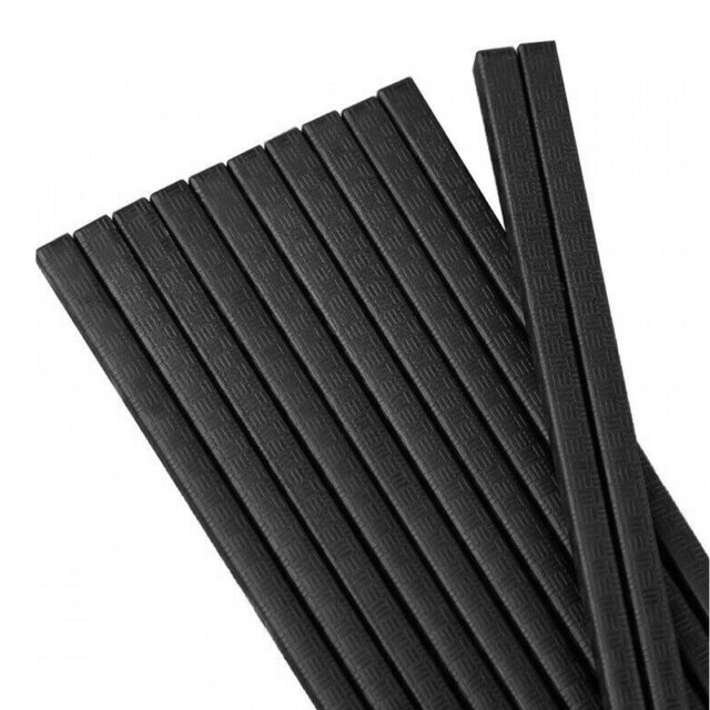 Black Alloy Checkered Chopsticks 10 Pack