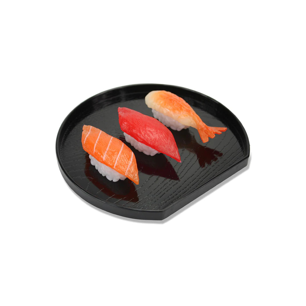 Black Half Moon Sushi Plates