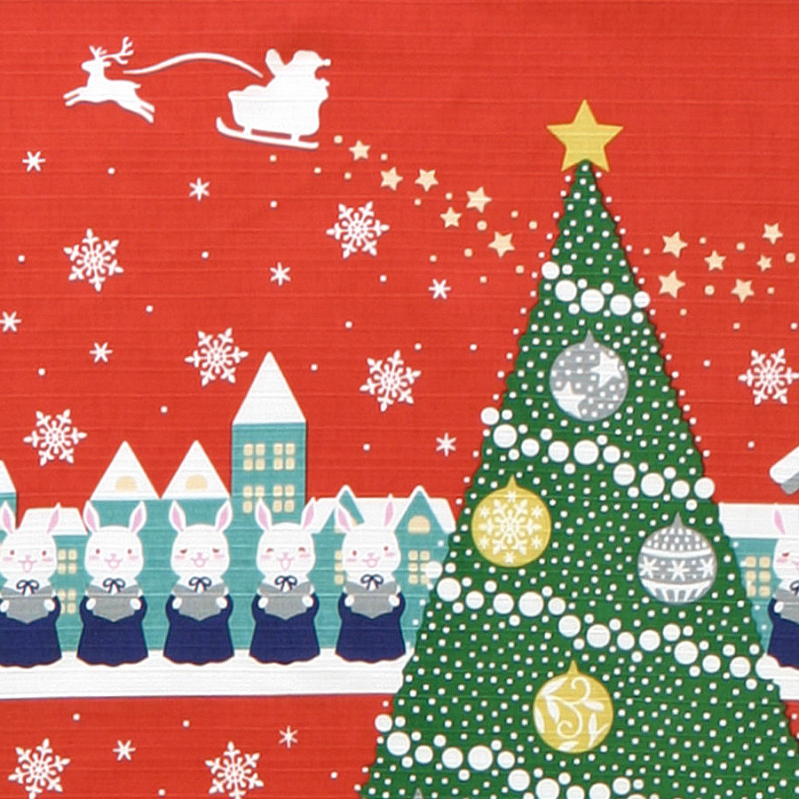 Christmas Night Furoshiki Cloth Detail