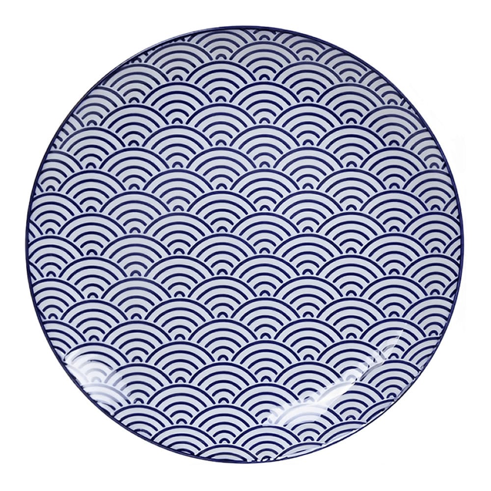 Extra Large Porcelain Blue Wave Plate Extra Large Porcelain Blue Wave Plate