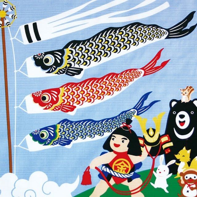 Four Seasons Furoshiki Koinobori Cloth Detailed