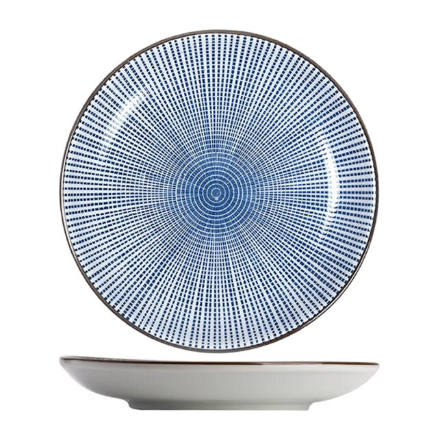 Hōshajō Blue Large Ceramic Plate