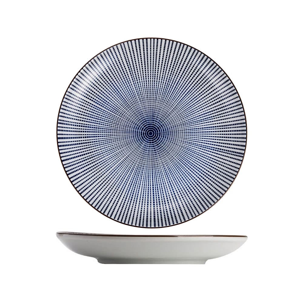 Hōshajō Blue Medium Ceramic Plate 200Mm Hōshajō Blue Medium Ceramic Plate 200Mm