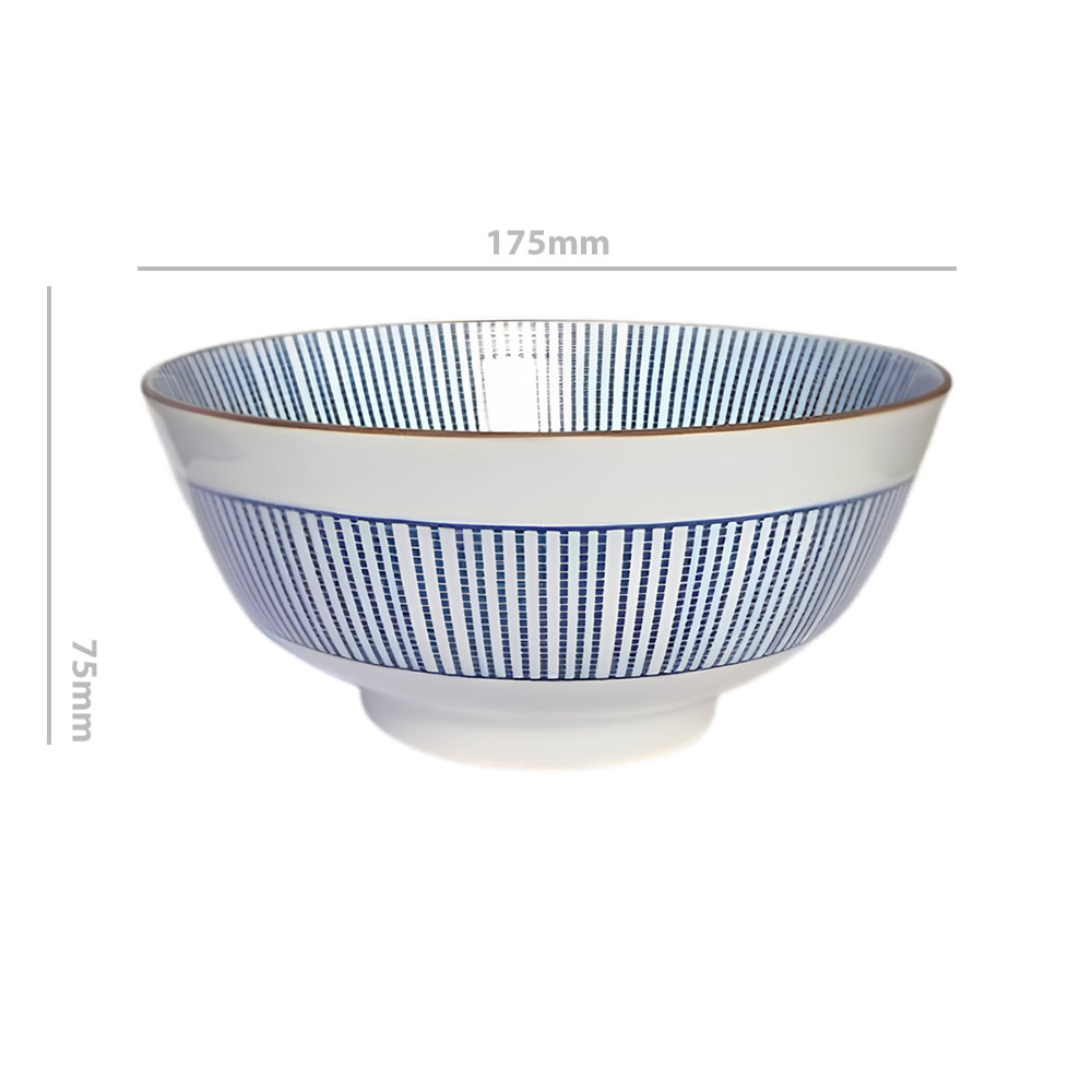 Kasukana Stripe Soup Bowl Dimensions