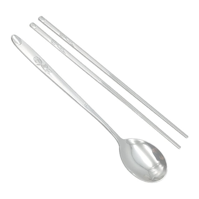 Korean Stainless Steel Spoon &Amp; Chopstick Set