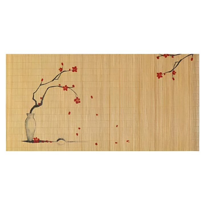 Large Bamboo Floral Tea Ceremony Mat Large Bamboo Floral Tea Ceremony Mat