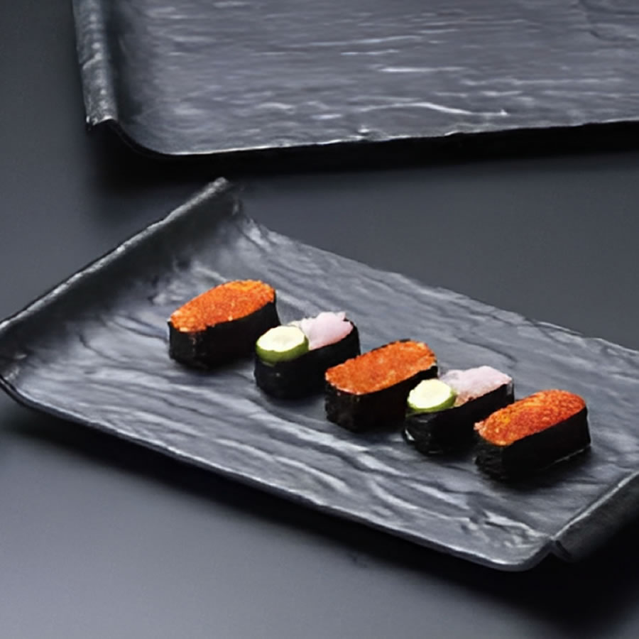 Large Rock Texture Sushi Serving Tray Idea