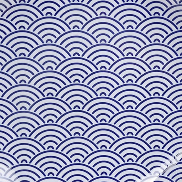 Porcelain Blue Wave Plate Detailed