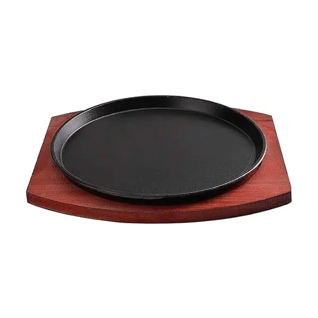 Round Cast Iron Sizzling Plate