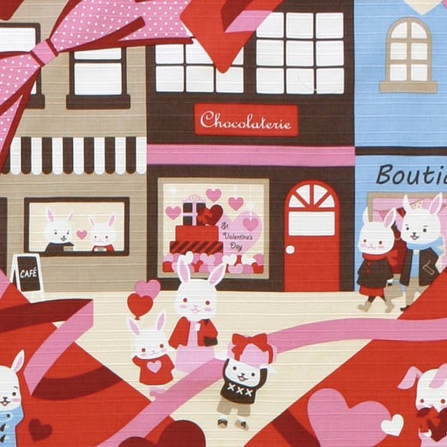 Valentine's Day Furoshiki Detailed
