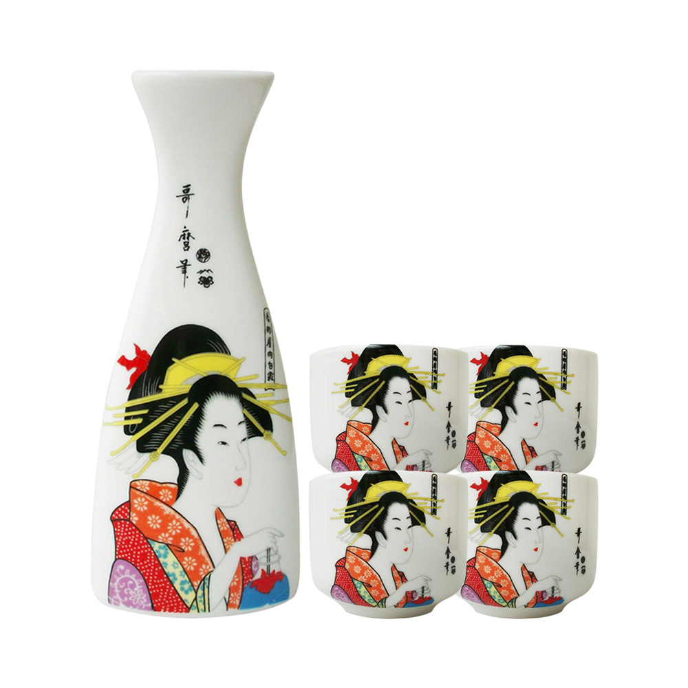 Japanese Geisha Sake Set