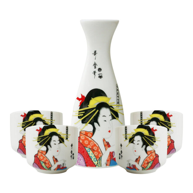 Traditional Japanese Geisha Sake Set