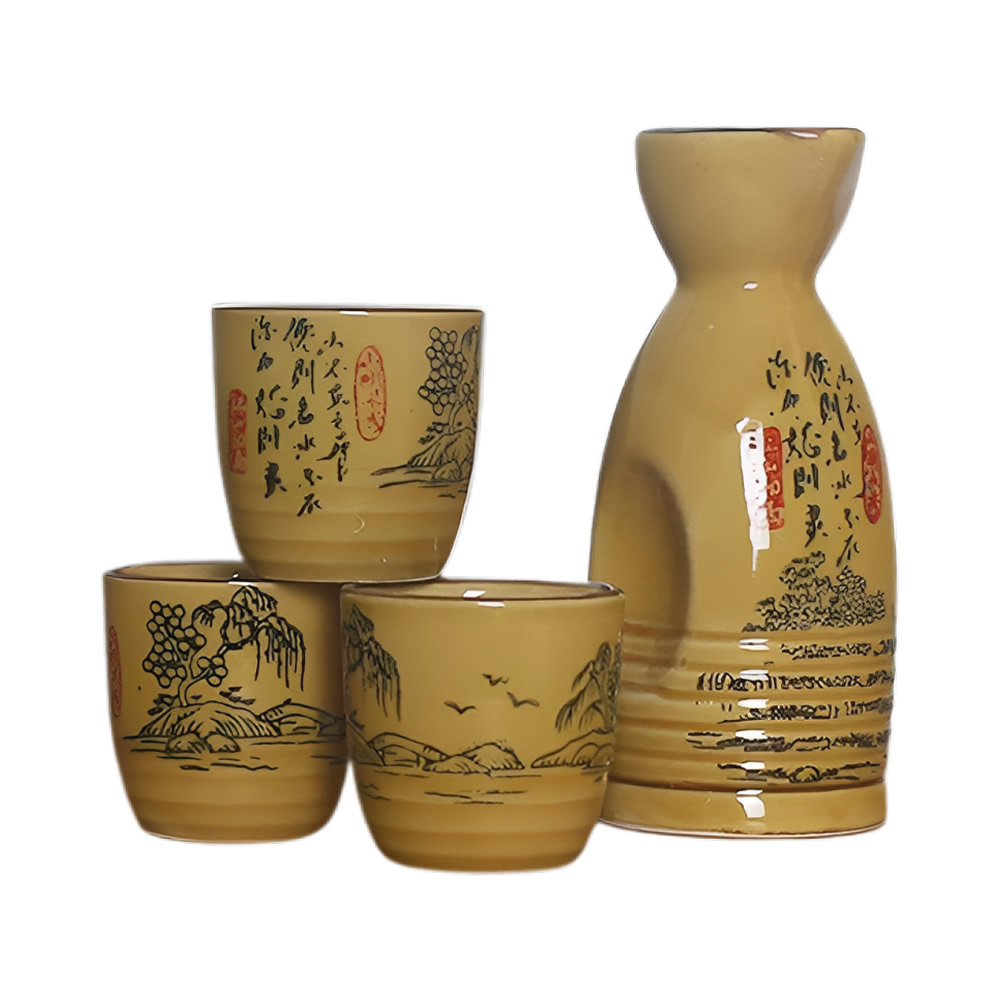 Ceramic Dento-Teki Sake Set