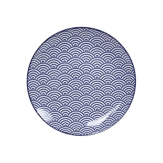 Porcelain Blue Wave Side Dish