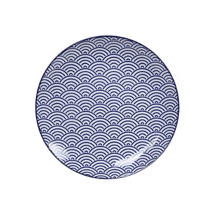 Porcelain Blue Wave Side Dish Porcelain Blue Wave Side Dish