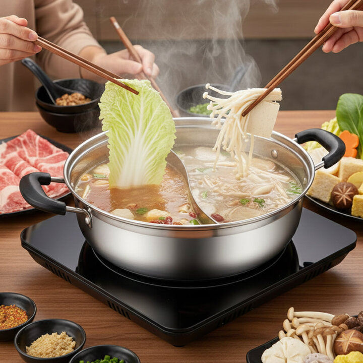 32Cm Stainless Steel Shabu-Shabu Pot