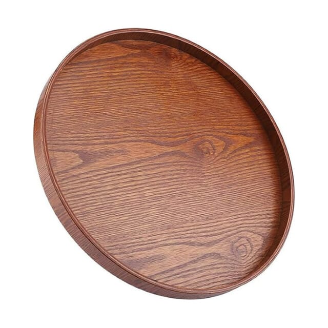 Wooden Round Serving Tray