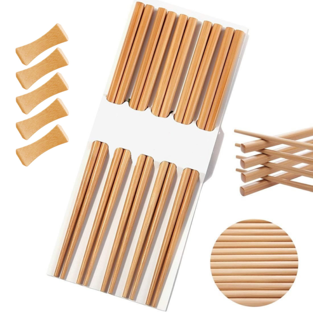 Bamboo Chopstick & Rest Set