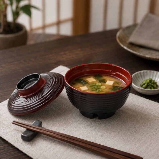 Duotone Miso Soup Bowl & Lid