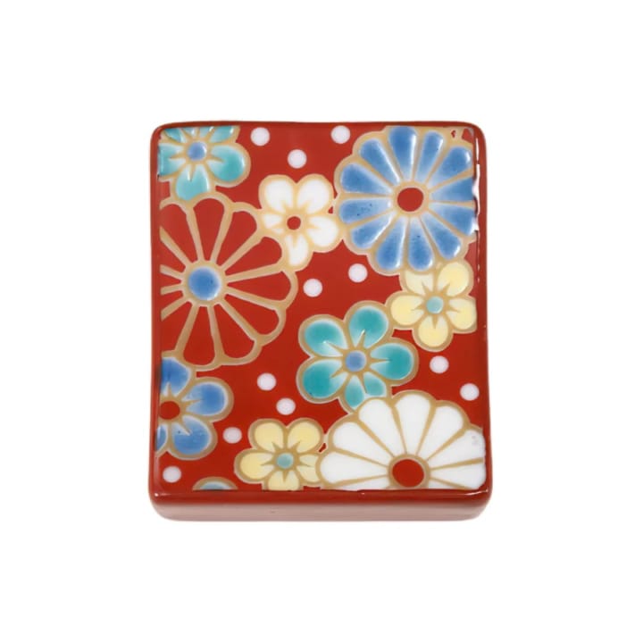 Kutani Porcelain Chopstick Rest Umekiku Kutani Porcelain Chopstick Rest Umekiku