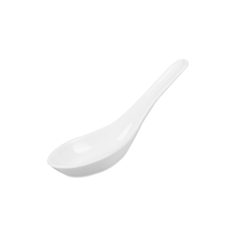 White Melamine Soup Spoon