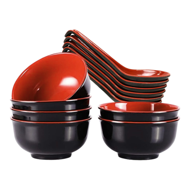5 Pack Small Bowl & Spoon Set