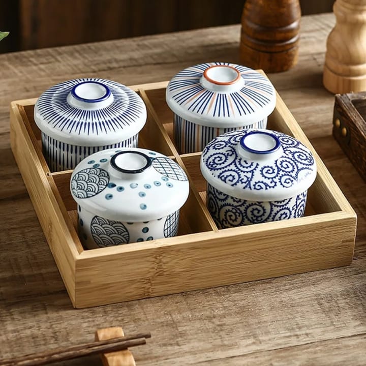 Chawanmushi Cup Set &Amp; Tray