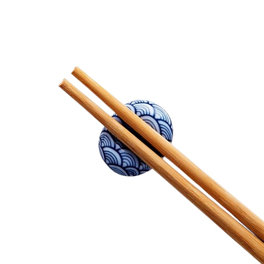 Bamboo Chopsticks And Ceramic Rest