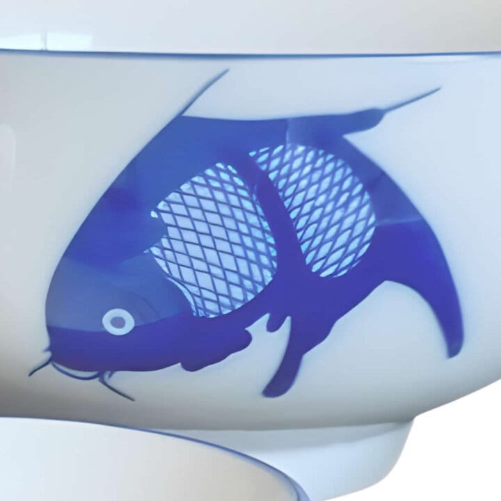 Blue Koi Carp Bowl Design Blue Koi Carp Bowl Design