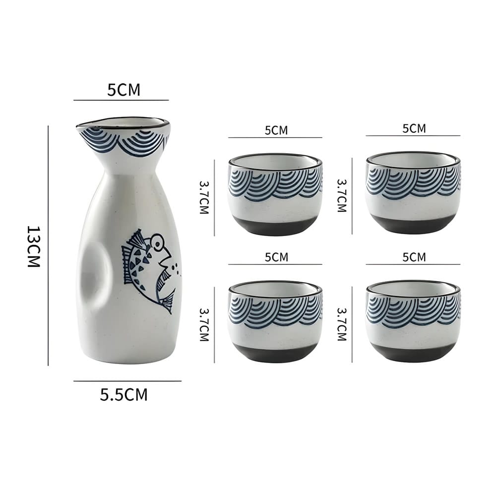 Yūki No Sakana Sake Set Dimensions Yūki No Sakana Sake Set Dimensions