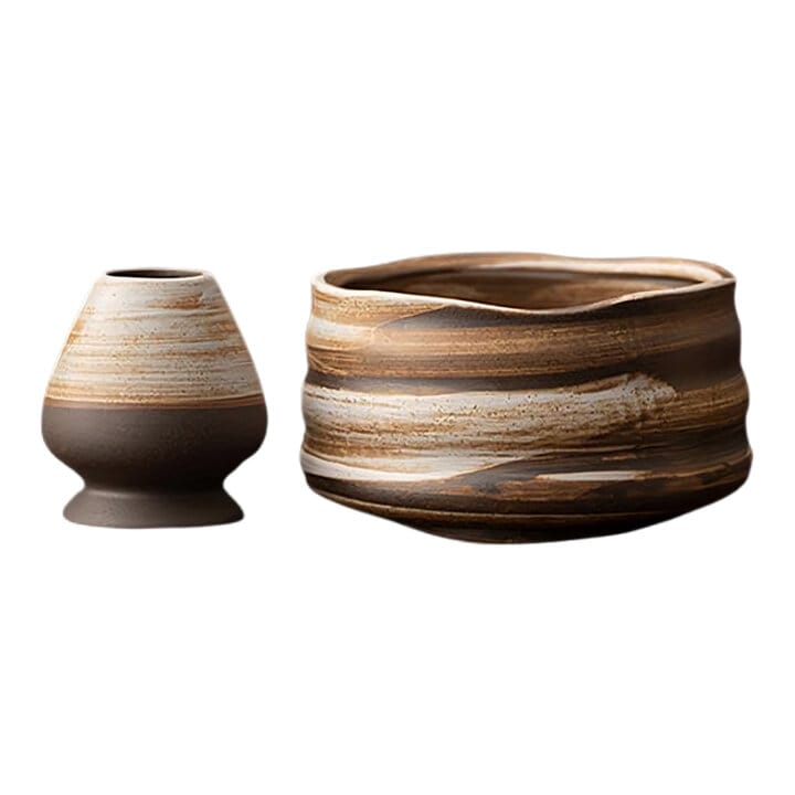 Artisan Series Sand Stone Matcha Tea Set