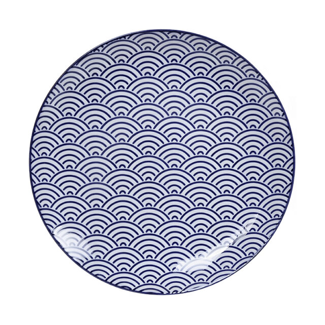 Large Porcelain Blue Wave Plate