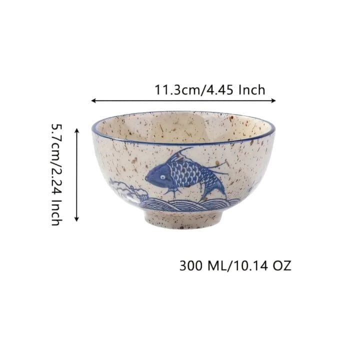 Great Sakana Chawan &Amp; Kusenaoshi Set