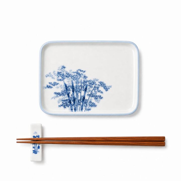 Kissho White Bamboo Sushi Plate Set Kissho White Bamboo Sushi Plate Set