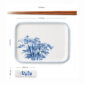 Kissho White Bamboo Sushi Plate Set dimensions