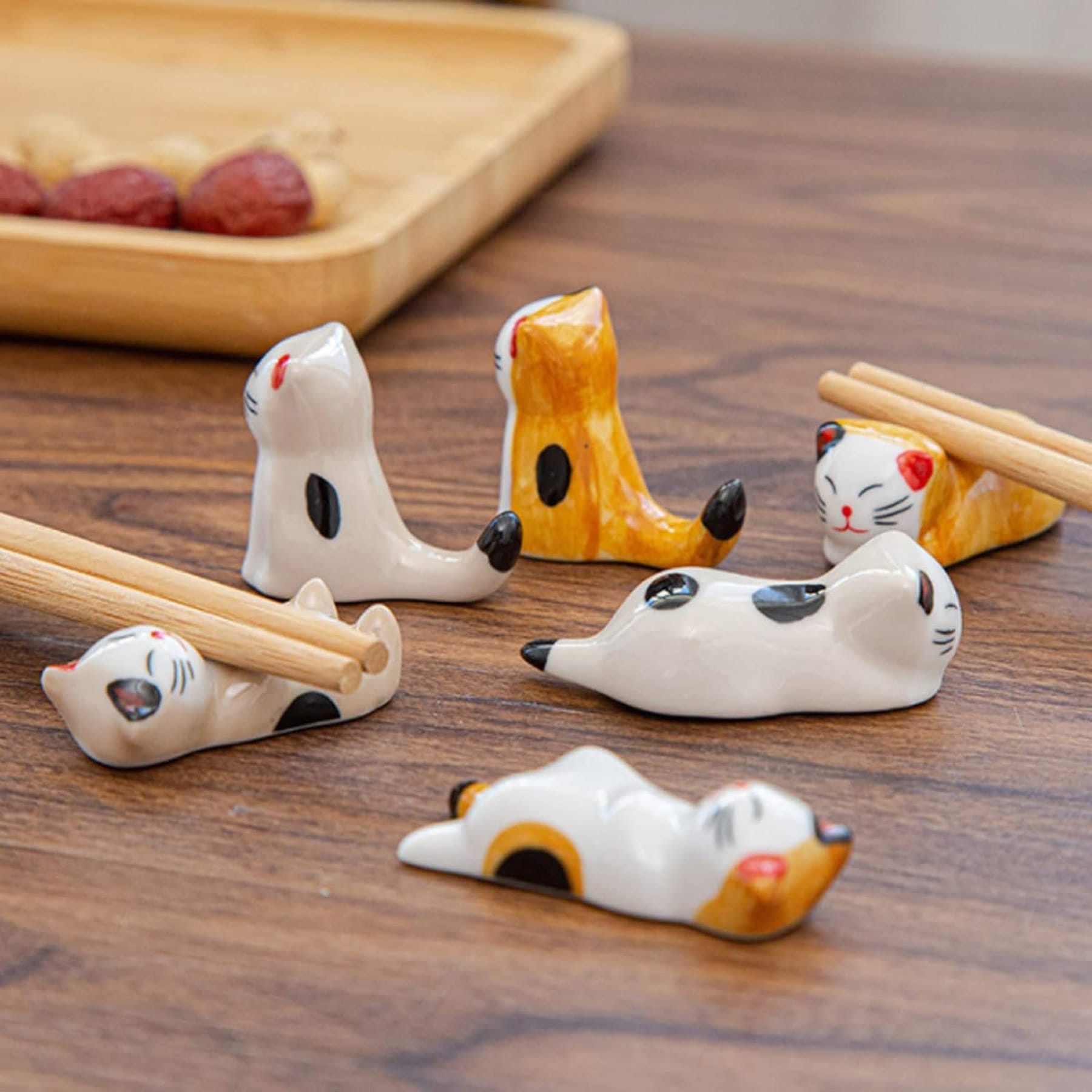 Sleepy Neko Chopstick Rest Set Idea Sleepy Neko Chopstick Rest Set Idea