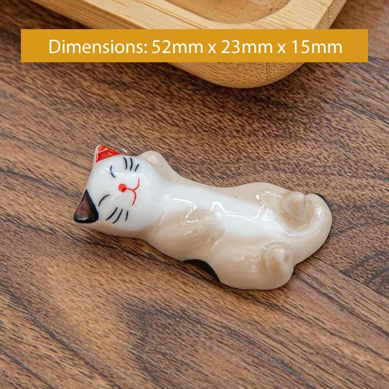 Sleepy Neko Chopstick Rest Size Sleepy Neko Chopstick Rest Size