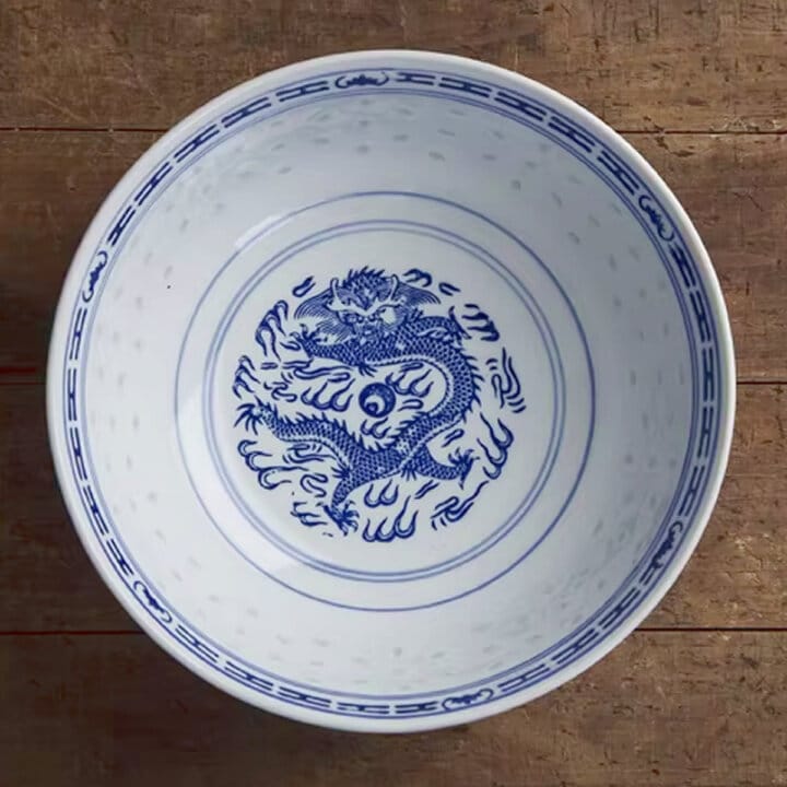 Jingdezhen Blue Chinese Dragon Ramen Bowl Jingdezhen Blue Chinese Dragon Ramen Bowl