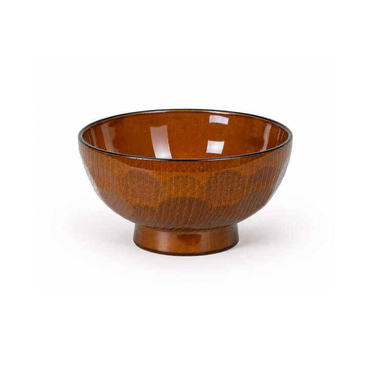 Lacquered Wood Grain Bowl