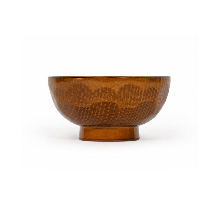 Lacquered Wood Grain Bowl