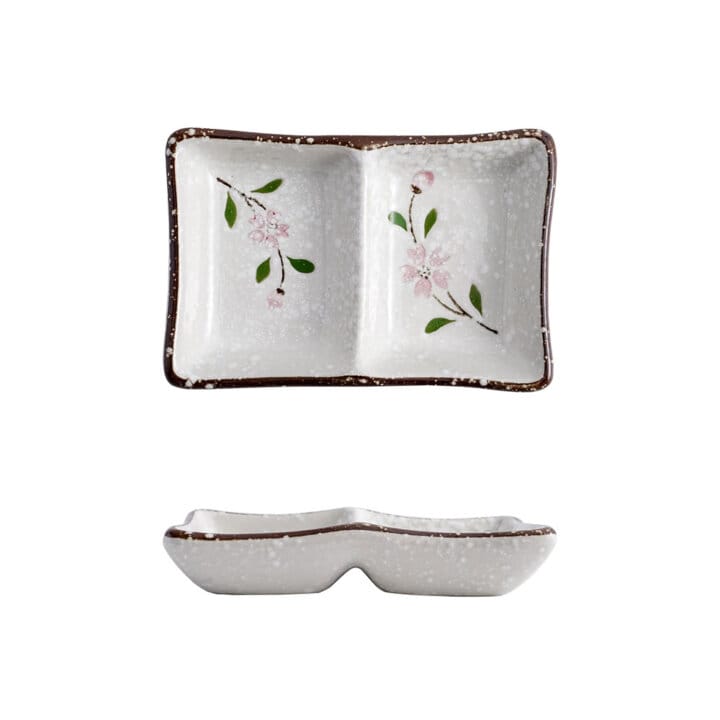 Pink Sakura &Amp; Snowflake Sauce Tray Details Pink Sakura &Amp; Snowflake Sauce Tray Details