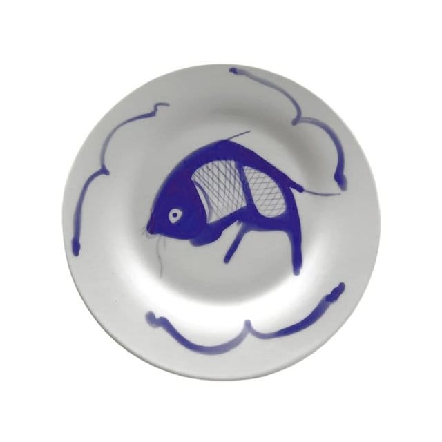 Round 8″ Blue Carp Plate